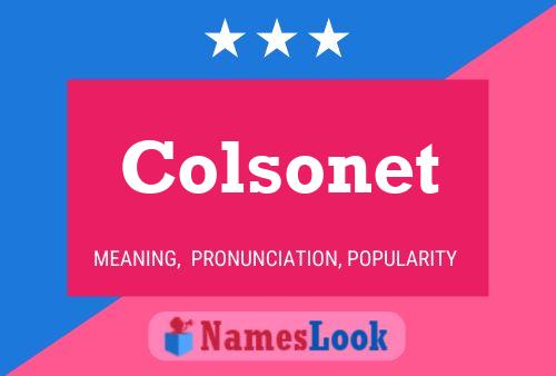 Colsonet Namensposter