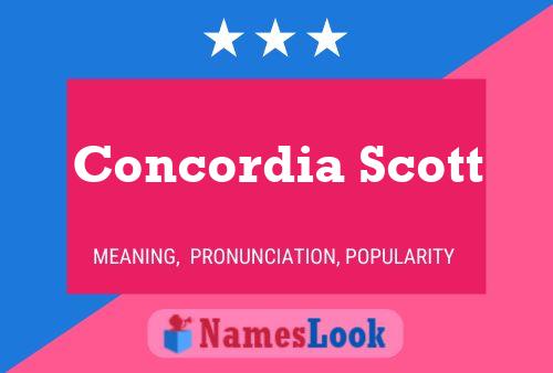 Concordia Scott Namensposter