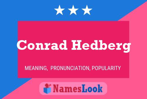 Conrad Hedberg Namensposter