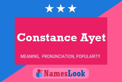 Constance Ayet Namensposter