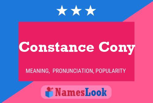 Constance Cony Namensposter