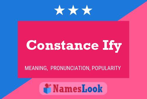 Constance Ify Namensposter