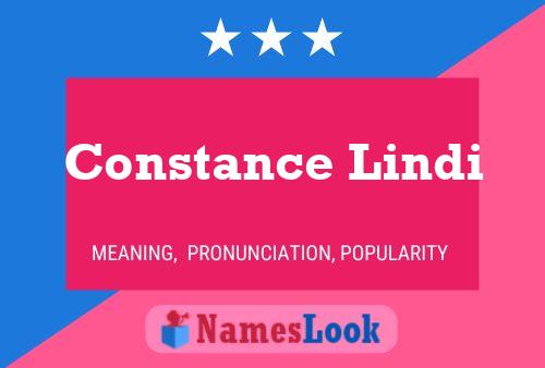 Constance Lindi Namensposter