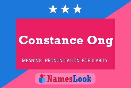 Constance Ong Namensposter