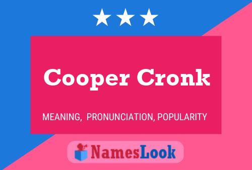 Cooper Cronk Namensposter