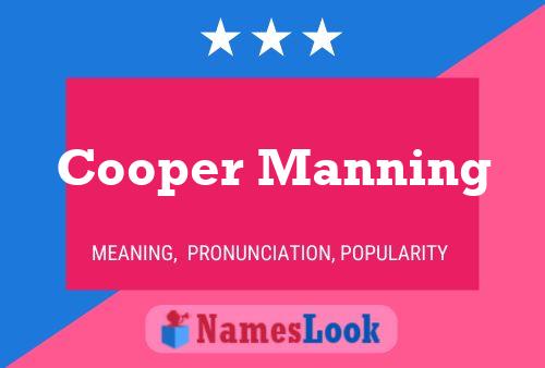 Cooper Manning Namensposter