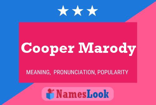 Cooper Marody Namensposter