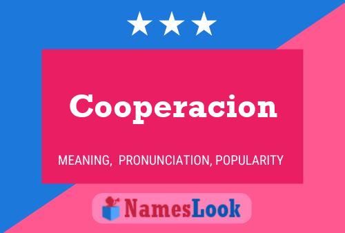 Cooperacion Namensposter