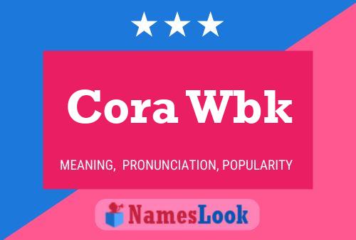 Cora Wbk Namensposter