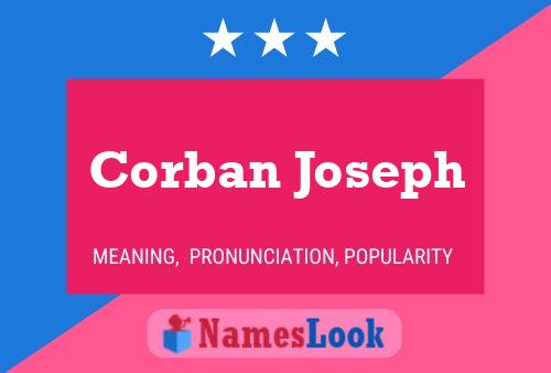 Corban Joseph Namensposter