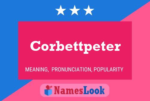 Corbettpeter Namensposter