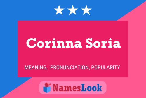 Corinna Soria Namensposter