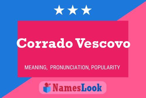 Corrado Vescovo Namensposter