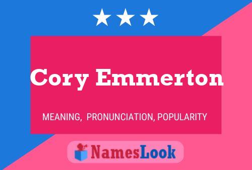 Cory Emmerton Namensposter