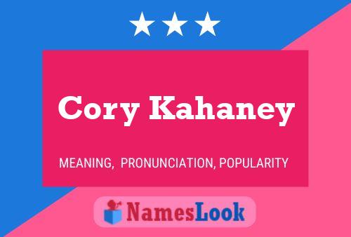 Cory Kahaney Namensposter