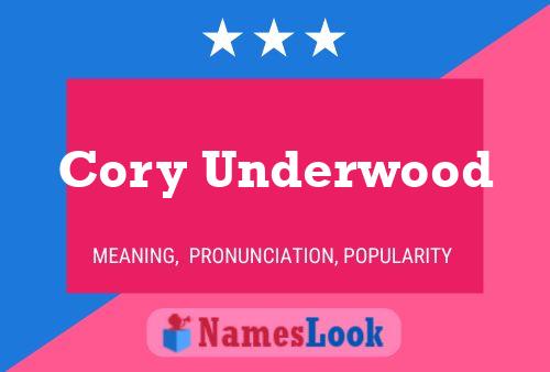 Cory Underwood Namensposter