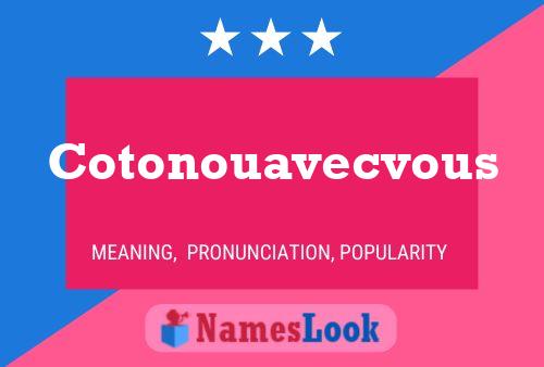 Cotonouavecvous Namensposter