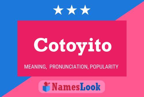 Cotoyito Namensposter