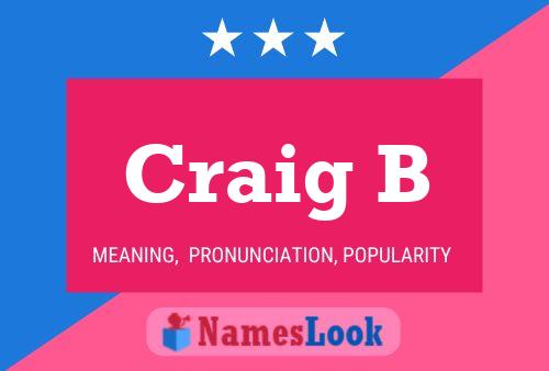 Craig B Namensposter