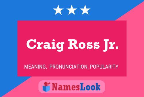 Craig Ross Jr. Namensposter