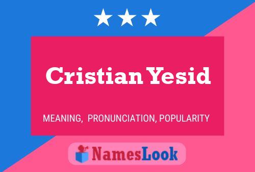 Cristian Yesid Namensposter