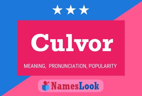 Culvor Namensposter