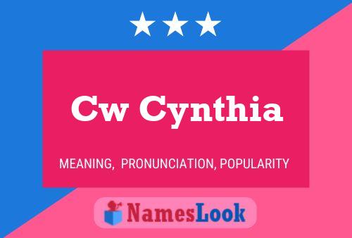 Cw Cynthia Namensposter