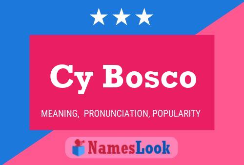 Cy Bosco Namensposter