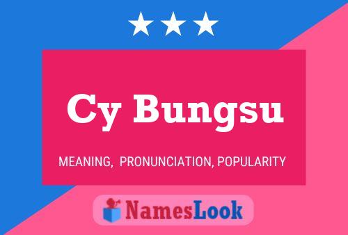 Cy Bungsu Namensposter