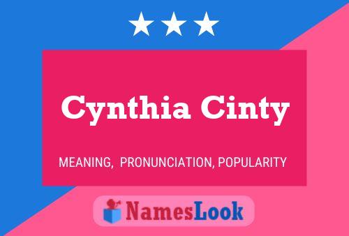 Cynthia Cinty Namensposter