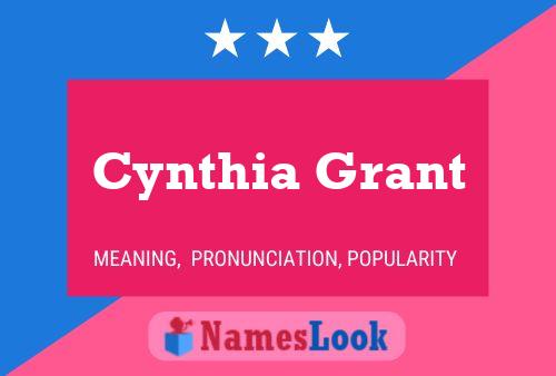 Cynthia Grant Namensposter