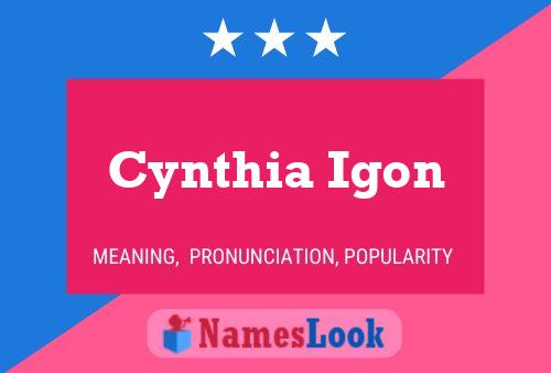 Cynthia Igon Namensposter