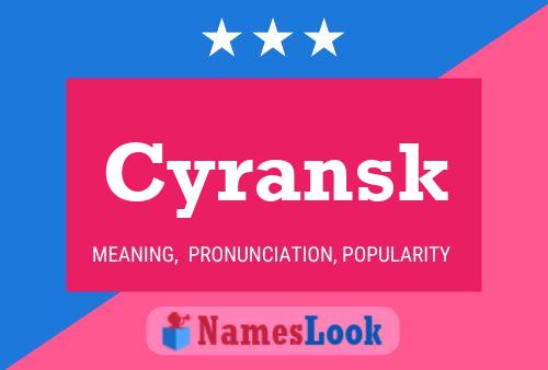 Cyransk Namensposter