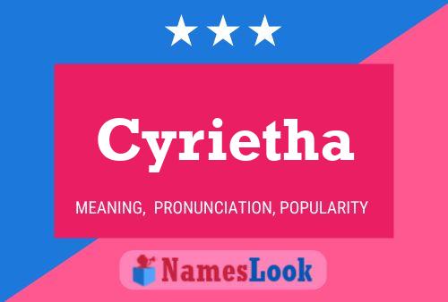 Cyrietha Namensposter