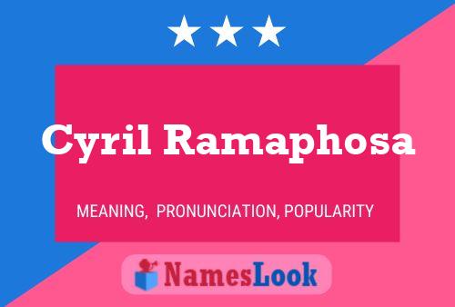 Cyril Ramaphosa Namensposter