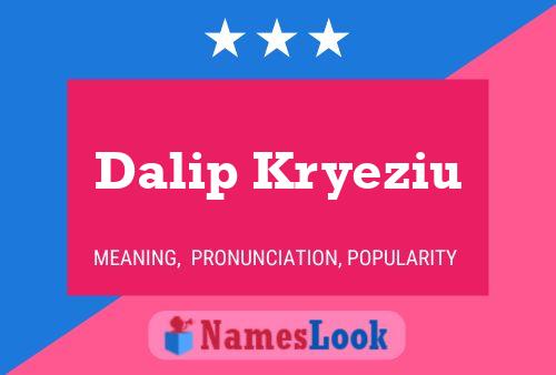 Dalip Kryeziu Namensposter