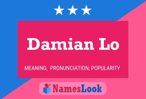 Damian Lo Namensposter