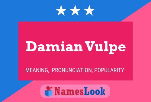 Damian Vulpe Namensposter