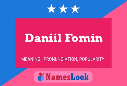 Daniil Fomin Namensposter