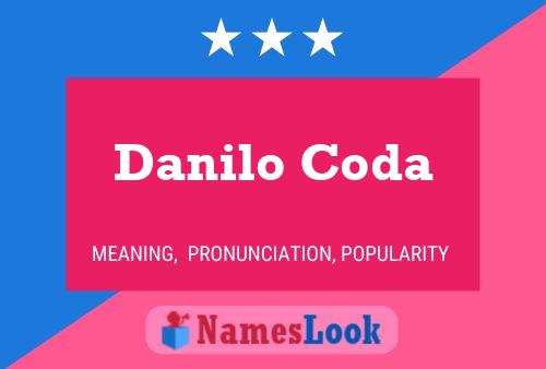 Danilo Coda Namensposter