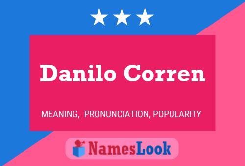 Danilo Corren Namensposter