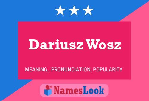 Dariusz Wosz Namensposter