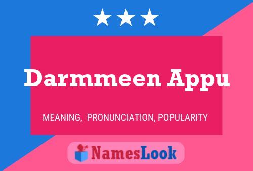 Darmmeen Appu Namensposter