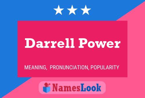 Darrell Power Namensposter