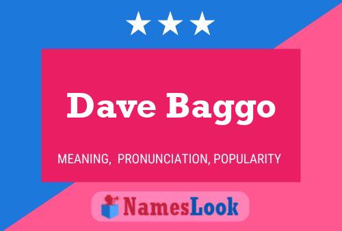 Dave Baggo Namensposter