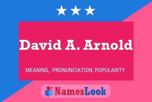 David A. Arnold Namensposter