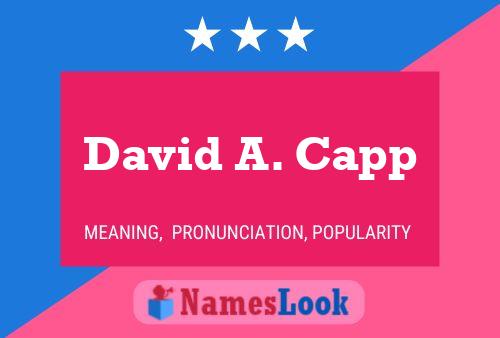 David A. Capp Namensposter