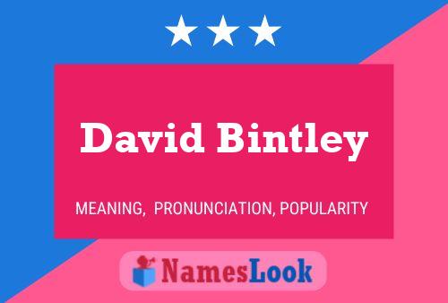 David Bintley Namensposter