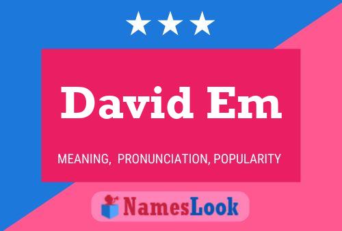 David Em Namensposter