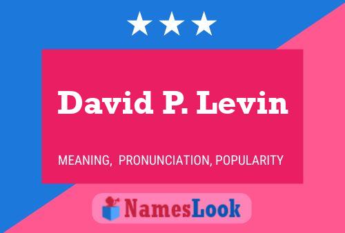 David P. Levin Namensposter